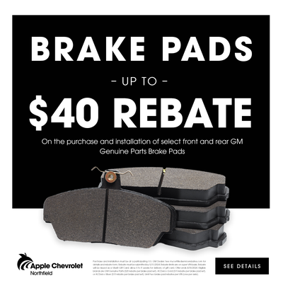 Up to $40 Brake Pad Rebate!