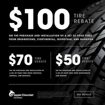 Up to $100 in Tire Rebates